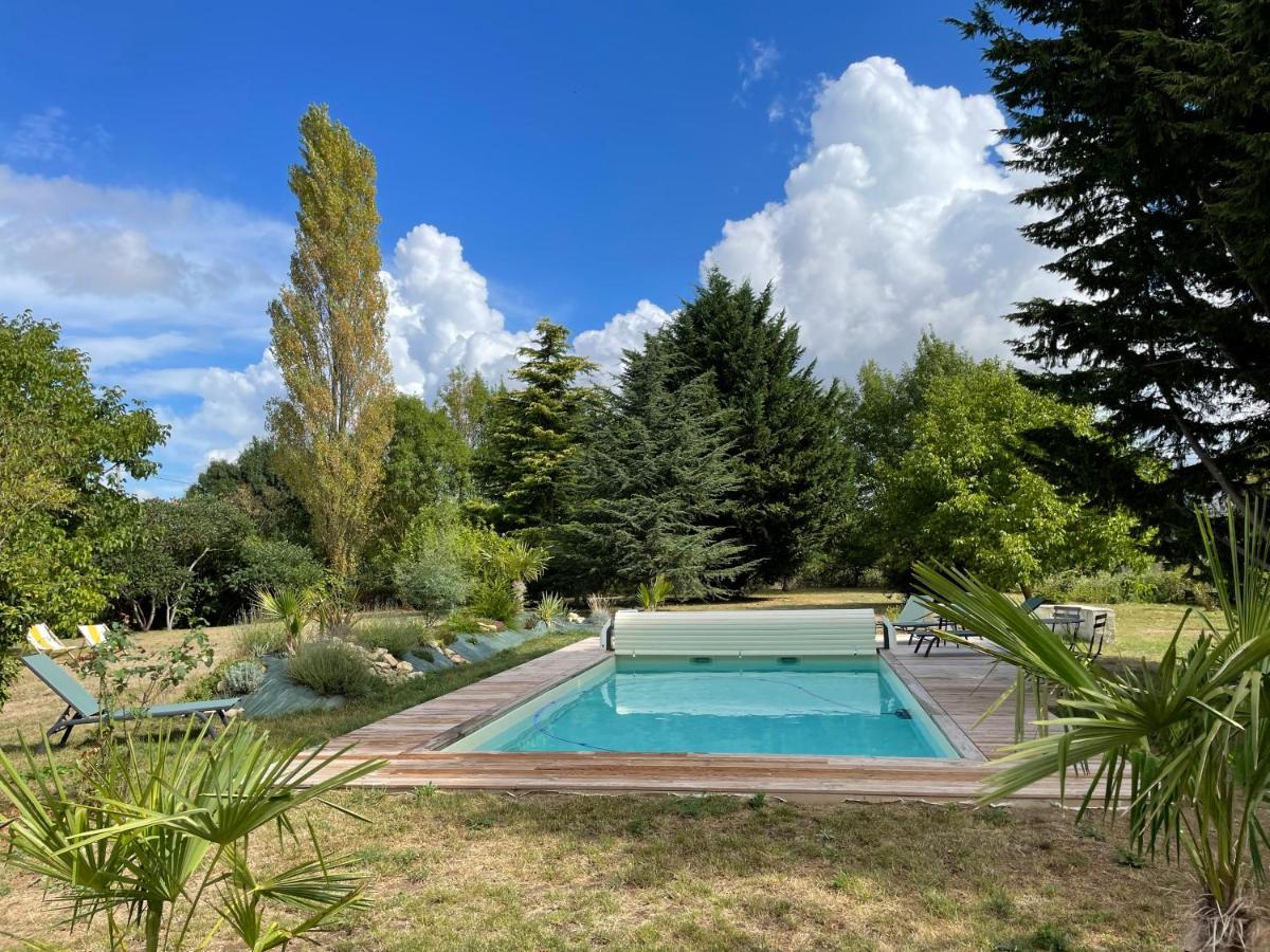 Chambres D Hotes Avec Piscine Et Spa La Foliere Saumur Villebernier Exteriör bild