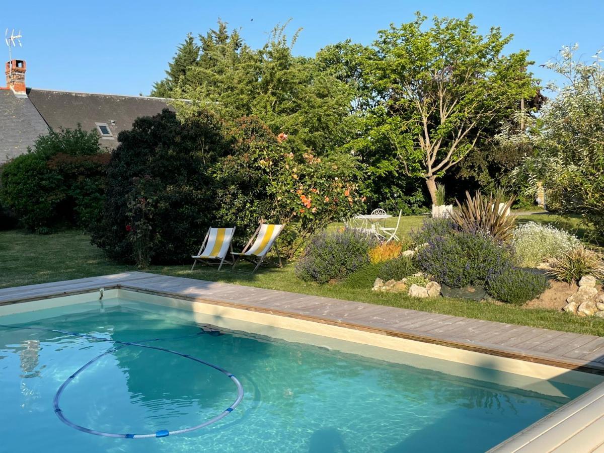 Chambres D Hotes Avec Piscine Et Spa La Foliere Saumur Villebernier Exteriör bild